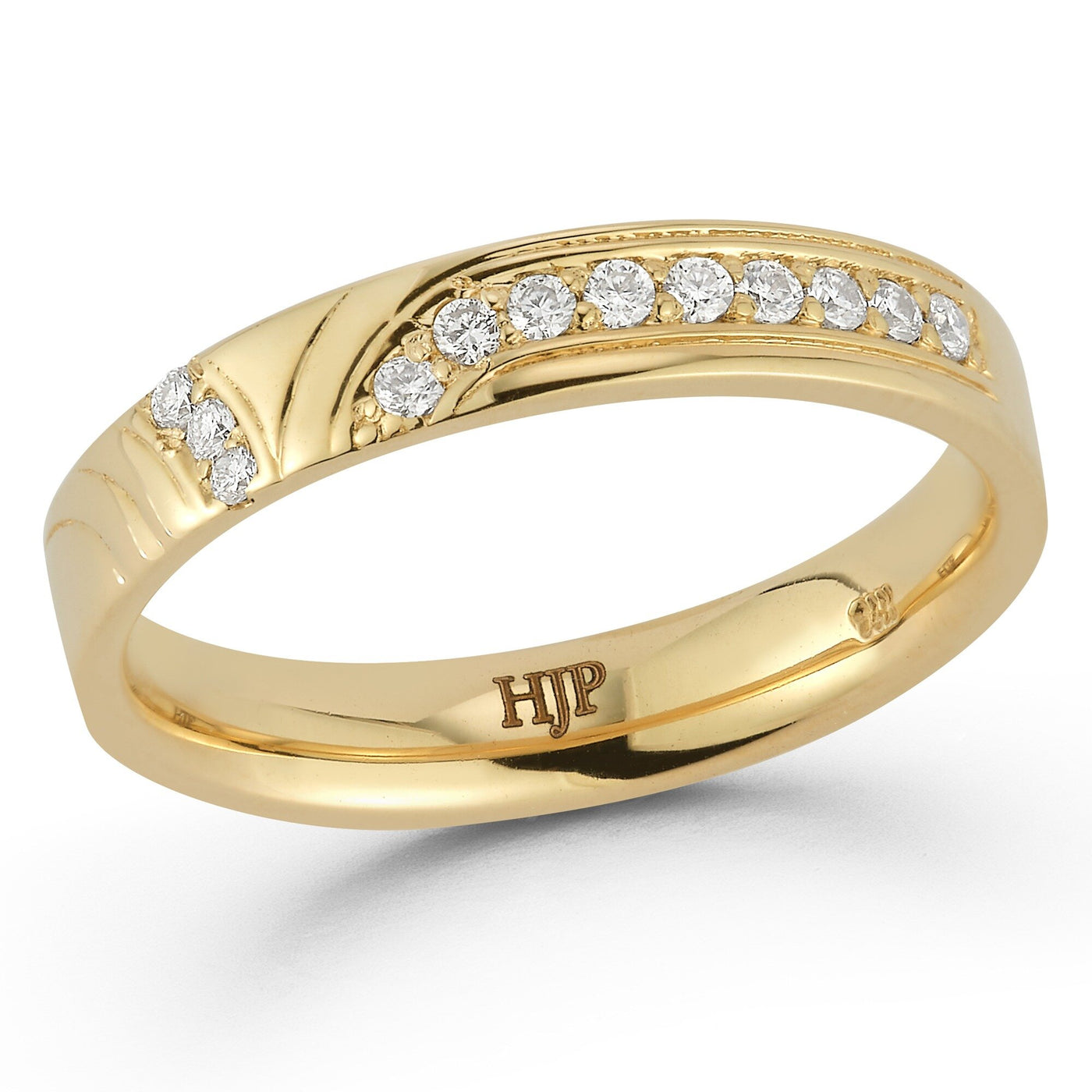 Techno Diamond Comfort Fit Ring Band