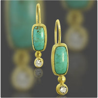 Positano Turquoise and Diamond Earrings