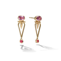 Pink Sapphire Hinge Earrings