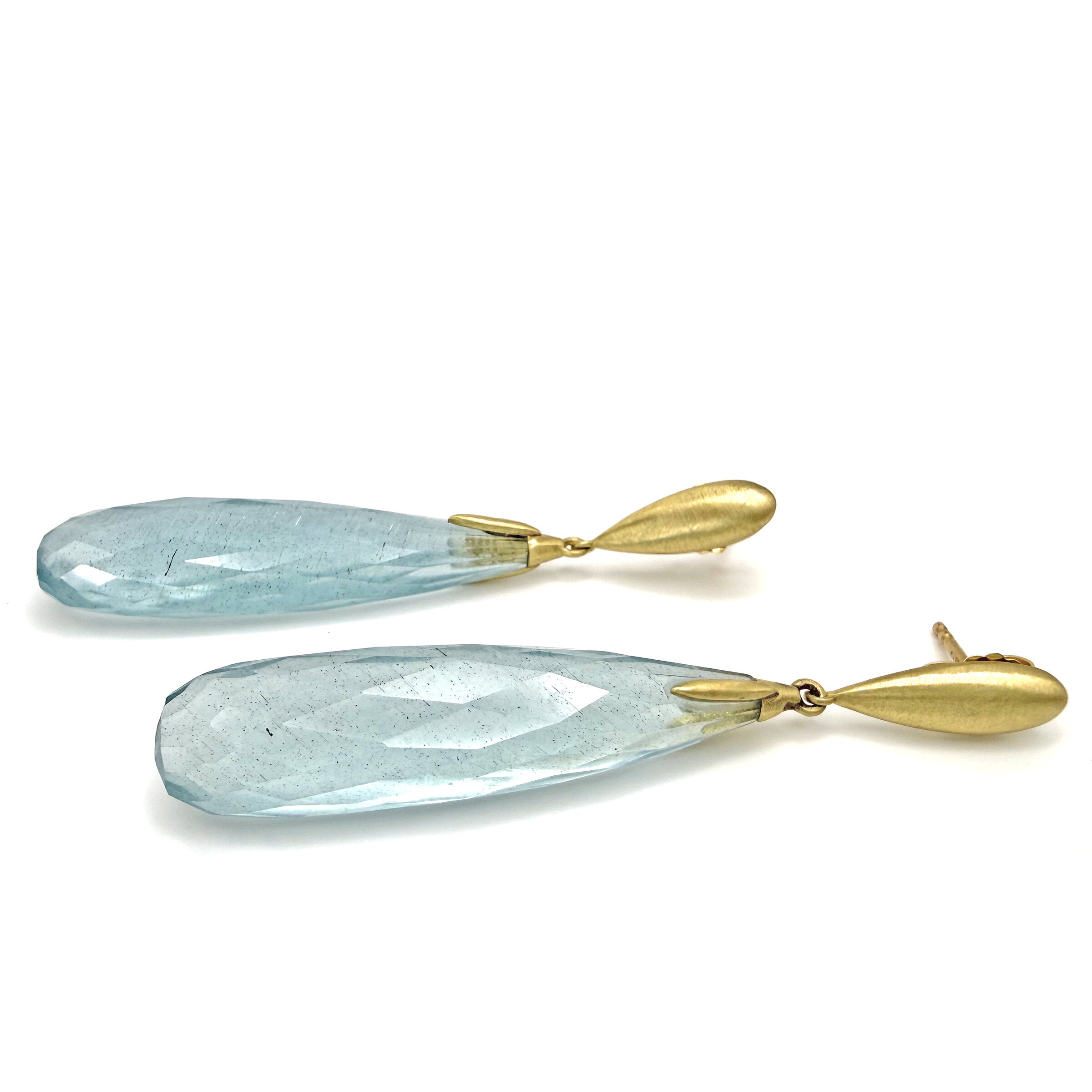 Aquamarine Briolette Earrings