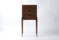 Walnut Chest of Drawers on Stand