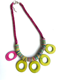 Summer Tagua Hoops Necklace