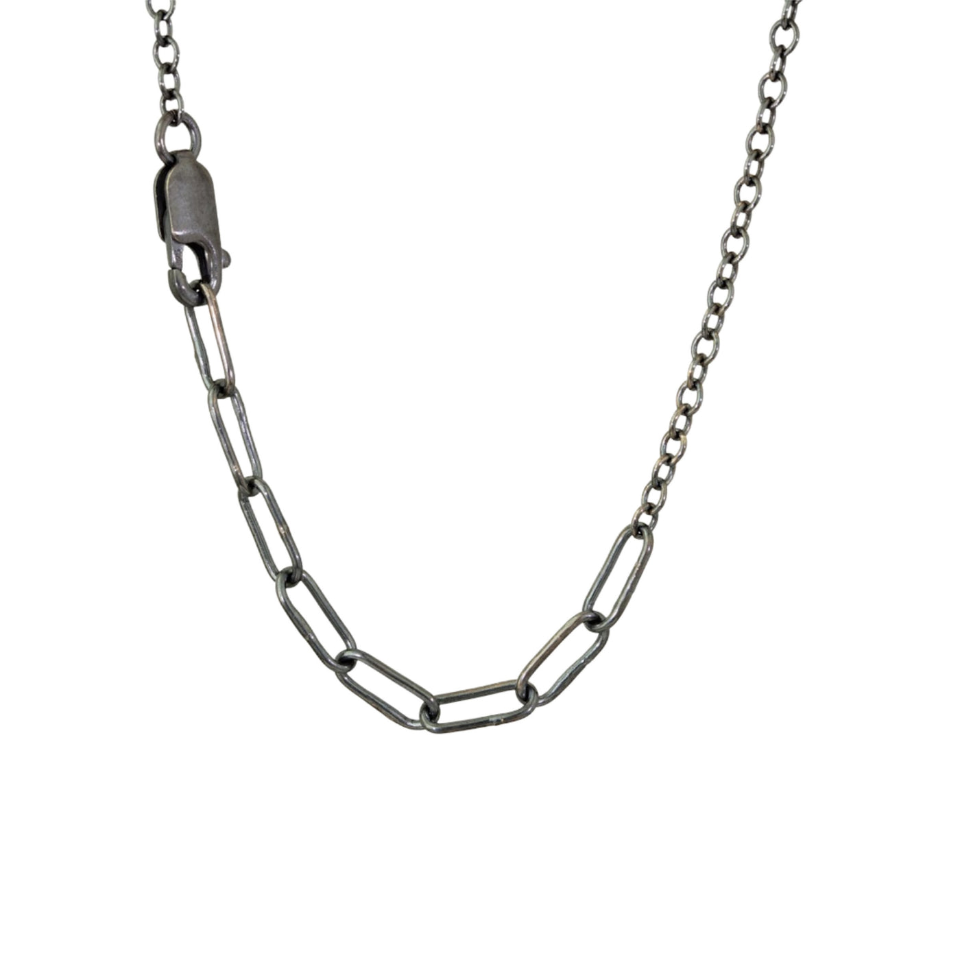 Black & Gold Washer Wave Necklace