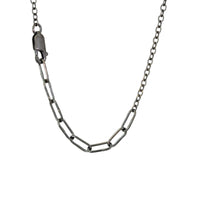 Black & Gold Washer Wave Necklace
