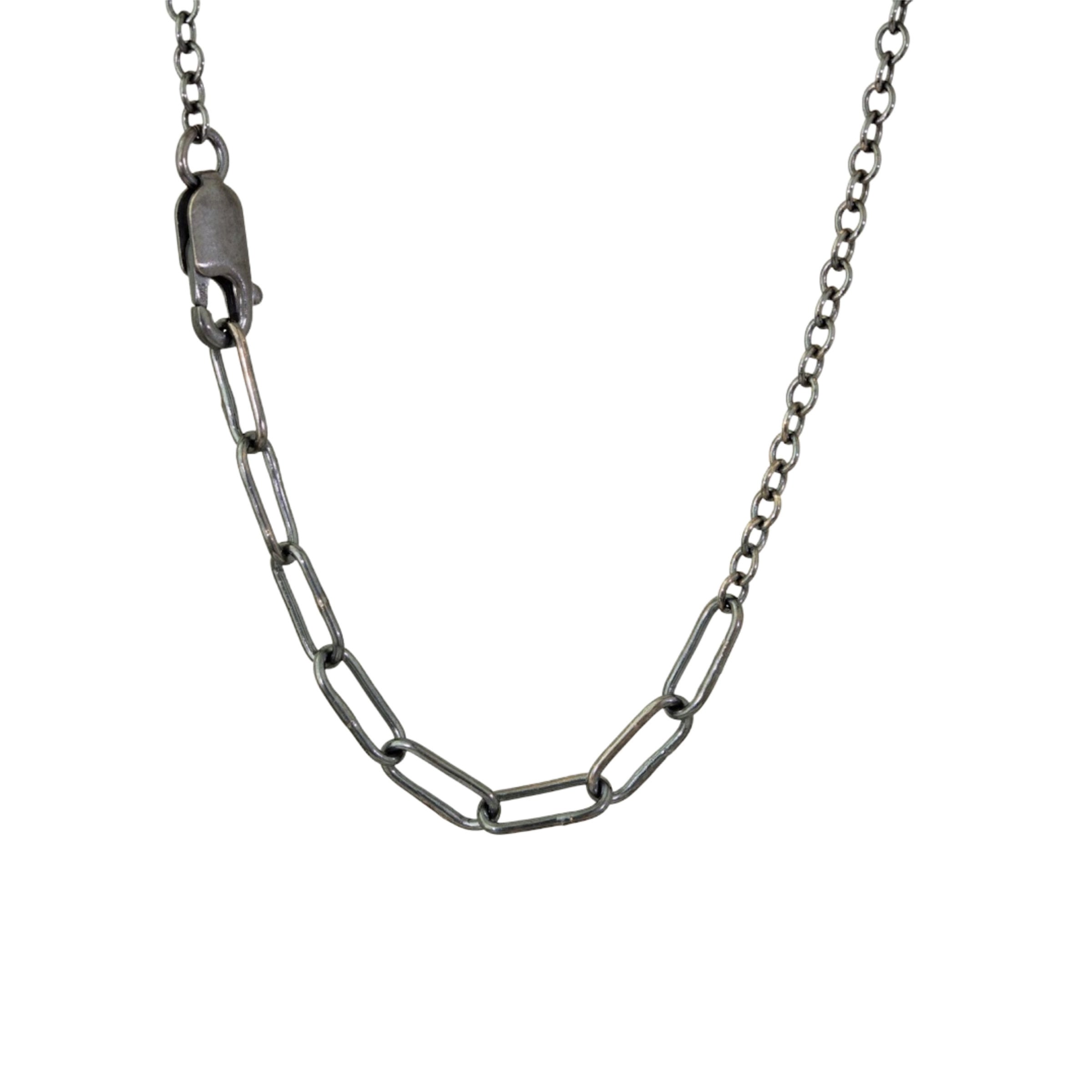 Black & Gold Washer Wave Necklace