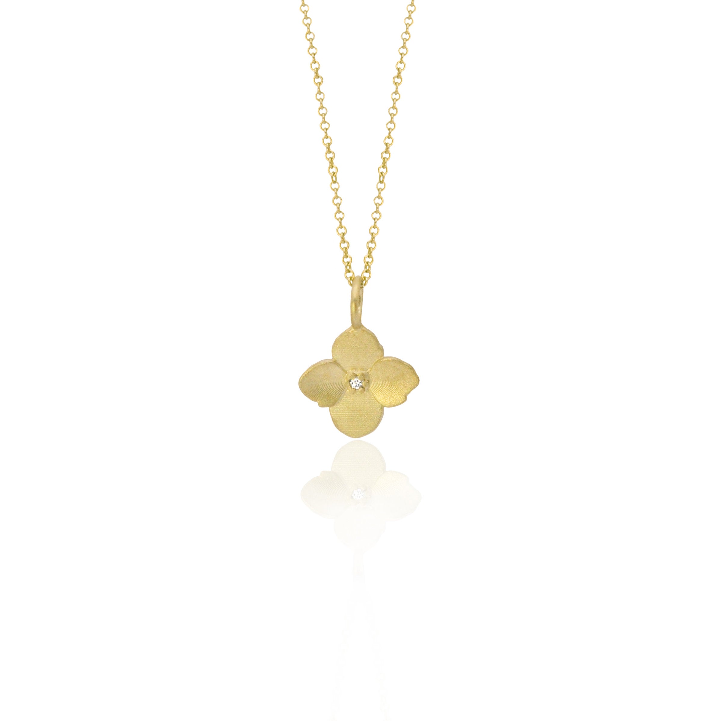 Gold Hydrangea Necklace