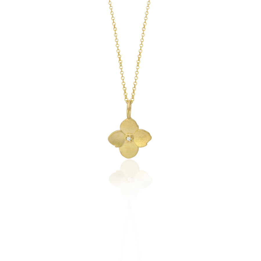 Gold Hydrangea Necklace