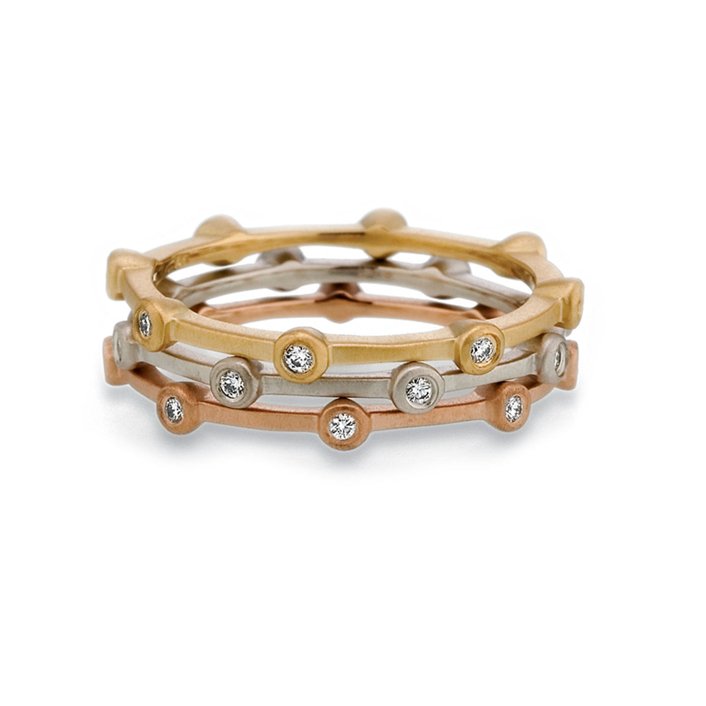 top to bottom: yellow, white, or rose gold