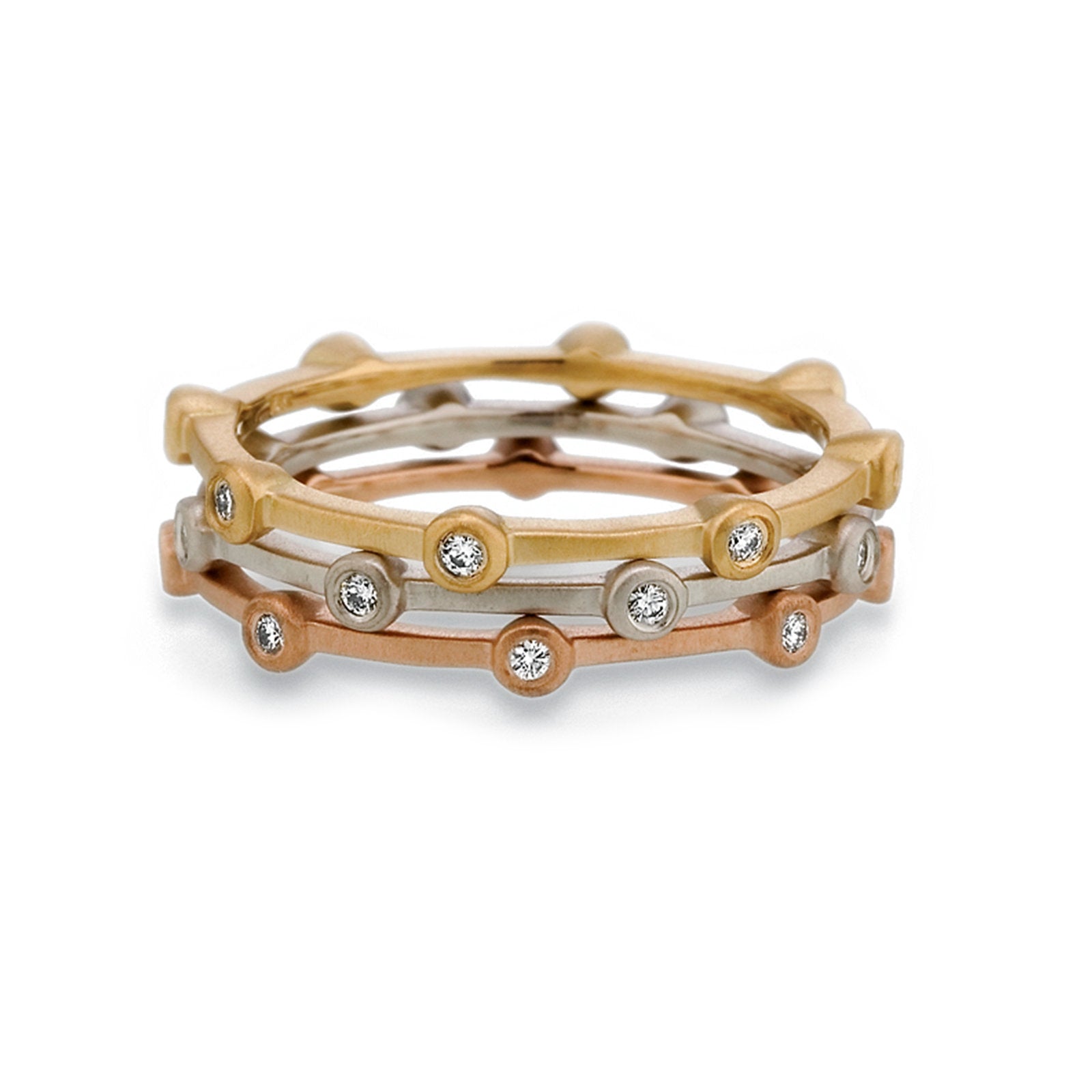 top to bottom: yellow, white, or rose gold
