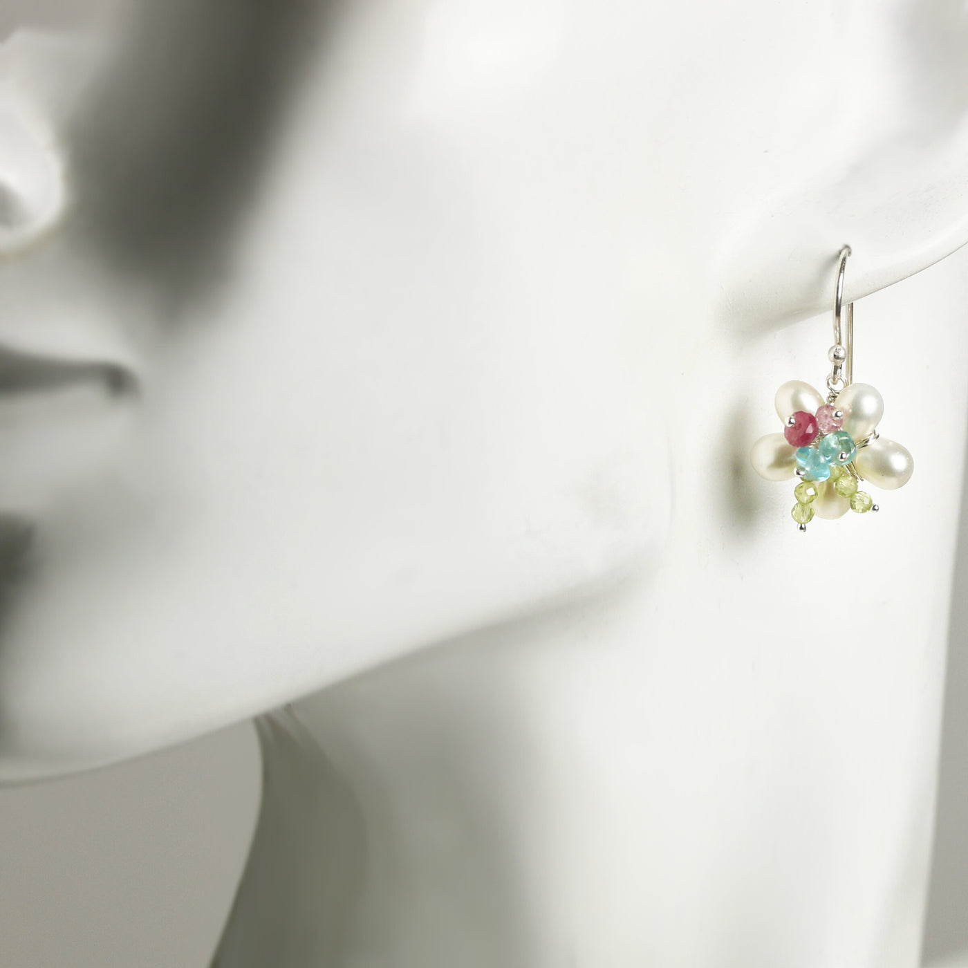 Pearl Flower & Spring Cluster Earrings