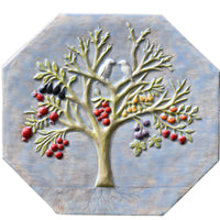Magic Fruit Tree Octagon Wall Tile in Hyacinth