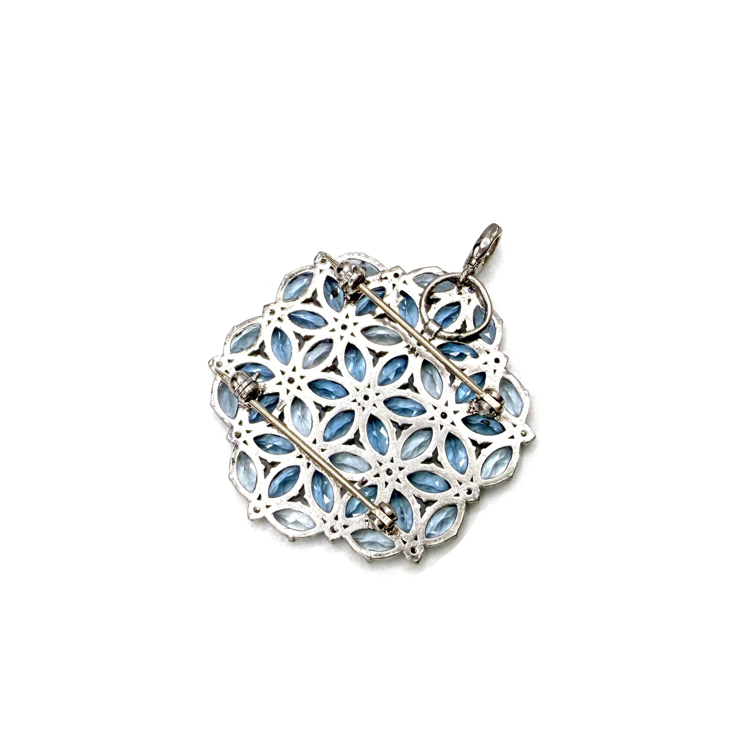 Aquamarine Zellige Brooch
