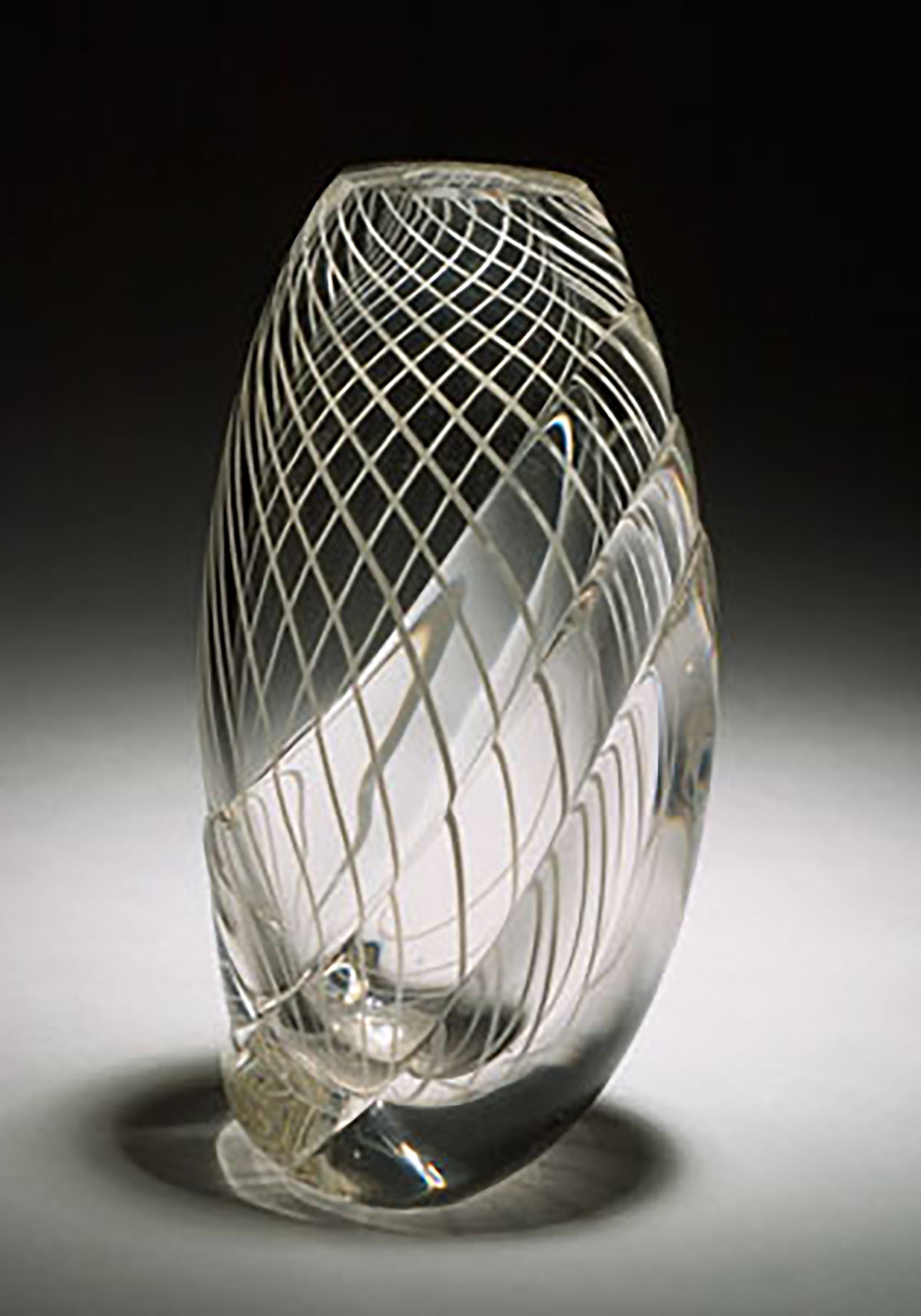 Twisted White Cane Vase