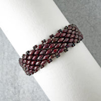 Picasso Red Bead-Woven Bracelet