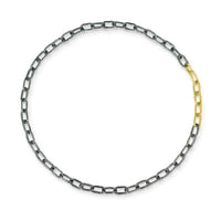 Black & Gold Paperclip Necklace