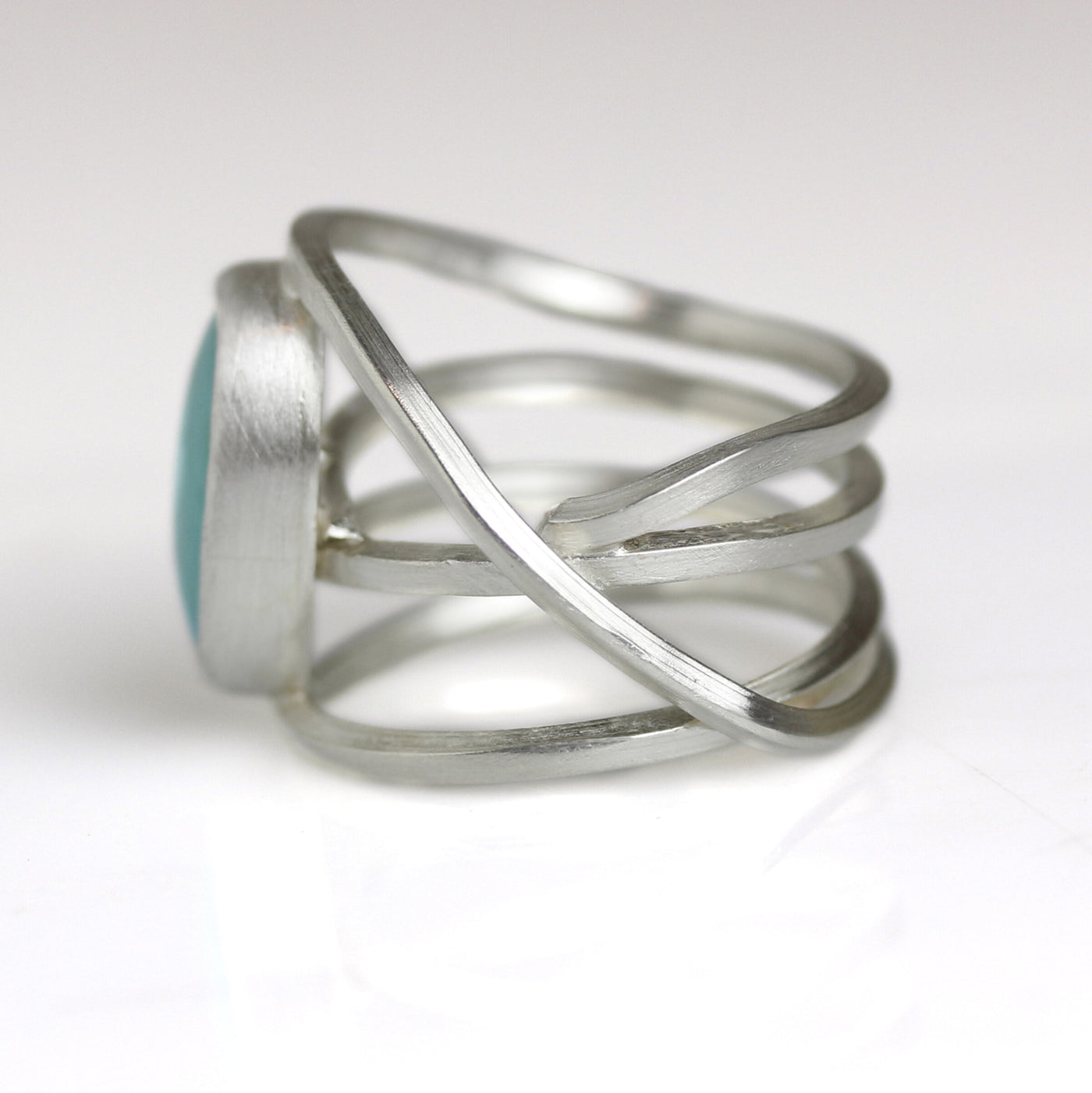 Robin's Egg Turquoise Swirled Band