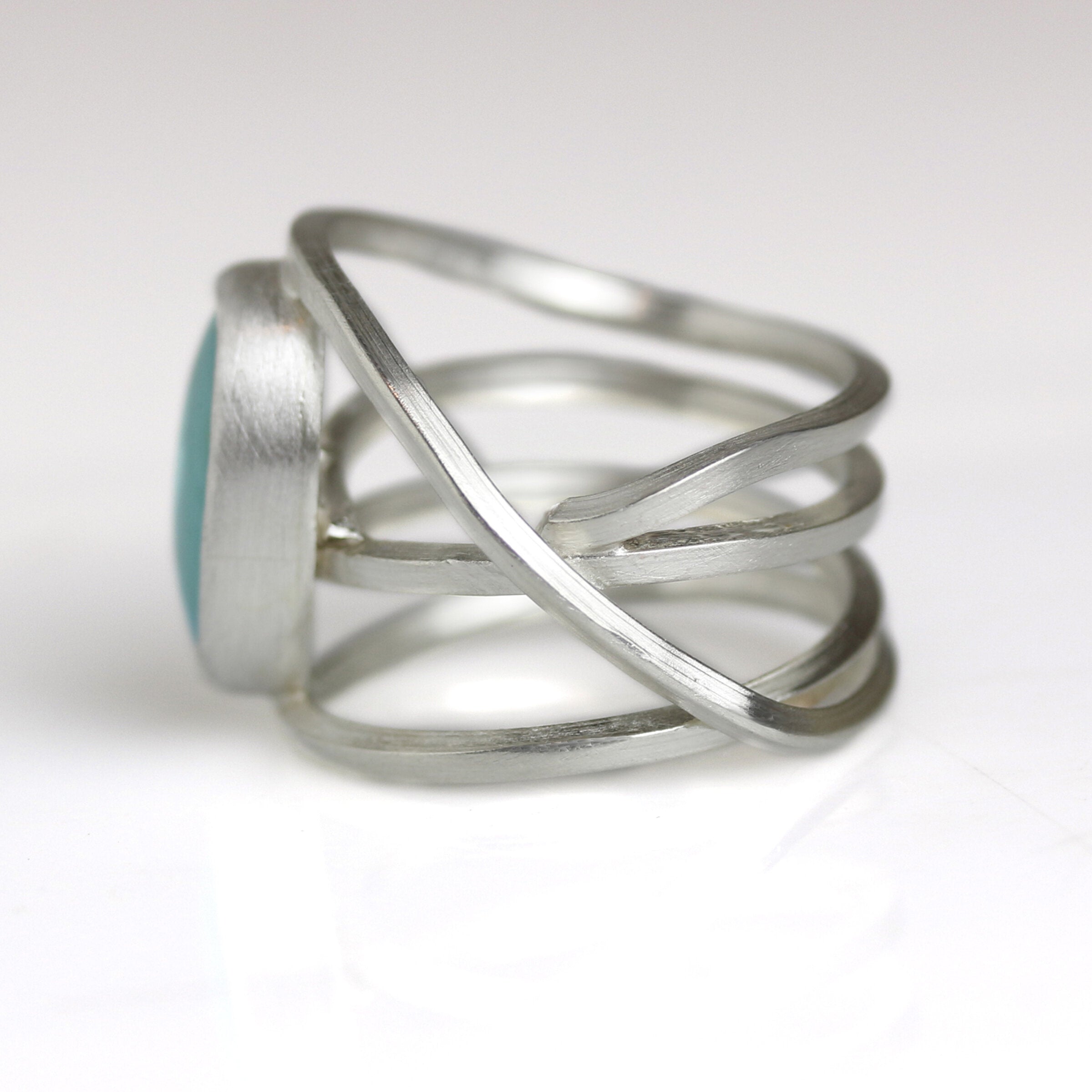 Robin's Egg Turquoise Swirled Band