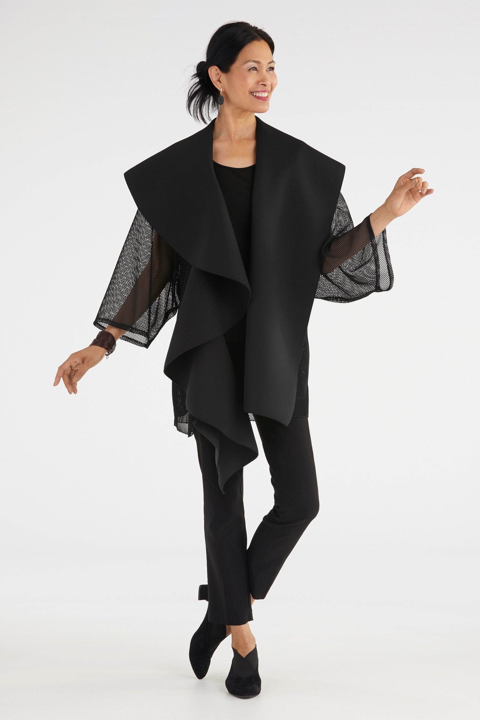Neoprene & Mesh Duality Long Jacket