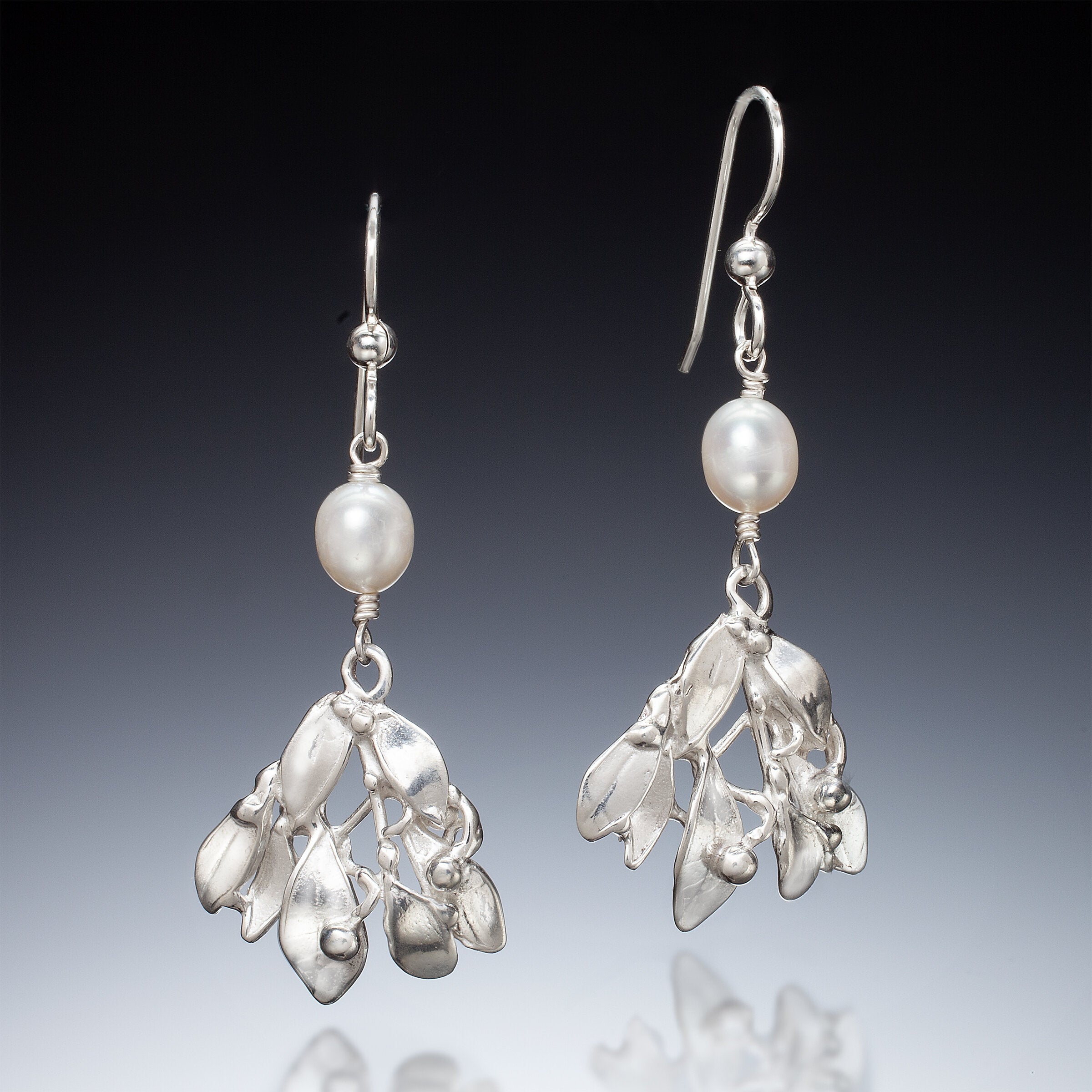 Leaf Bouquet Fan Earrings
White Freshwater Pearl | Photo by Ralph Gabriner