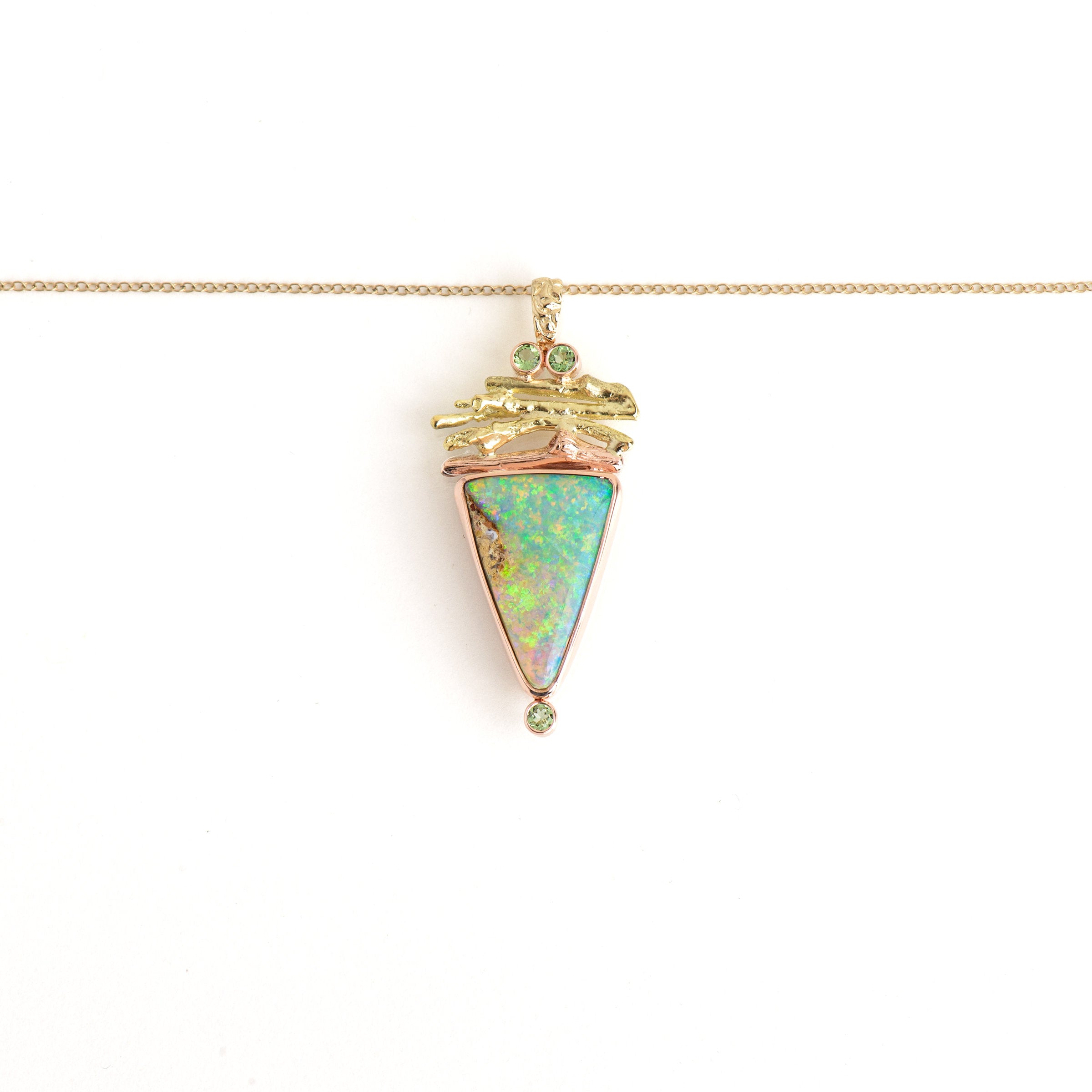 Opal Shield Pendant
