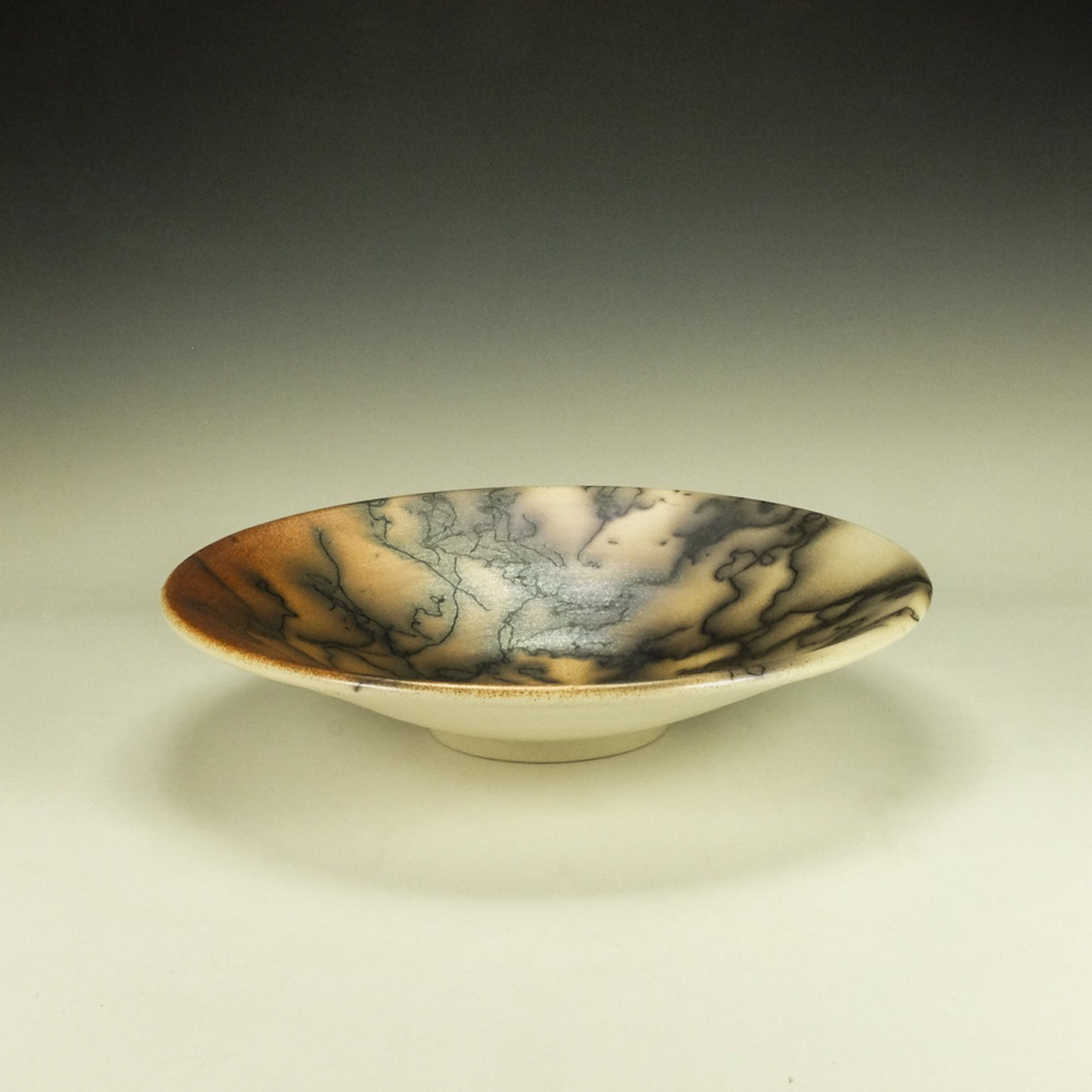 Naked Raku Bowl in Orange and Red Blush