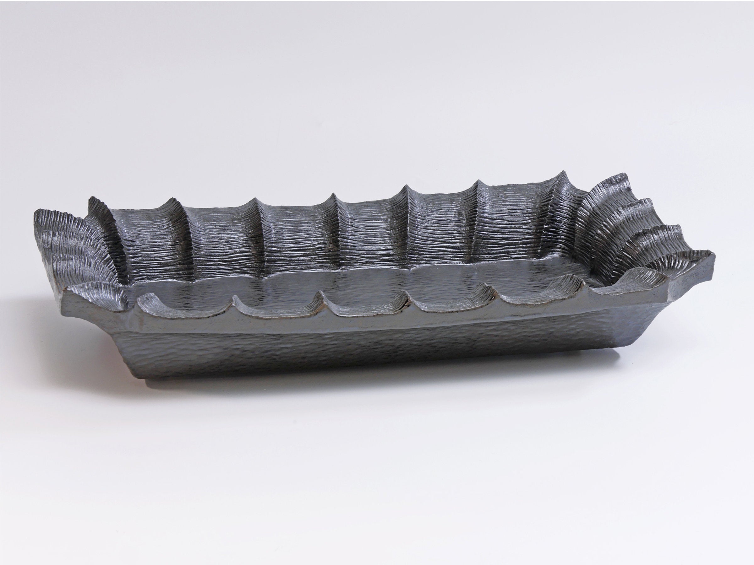 Carved Rim Rectangle Platter
