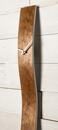 Wave Clock in Cherry