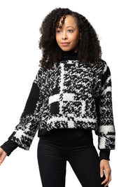 Abstract Plaid Sweater