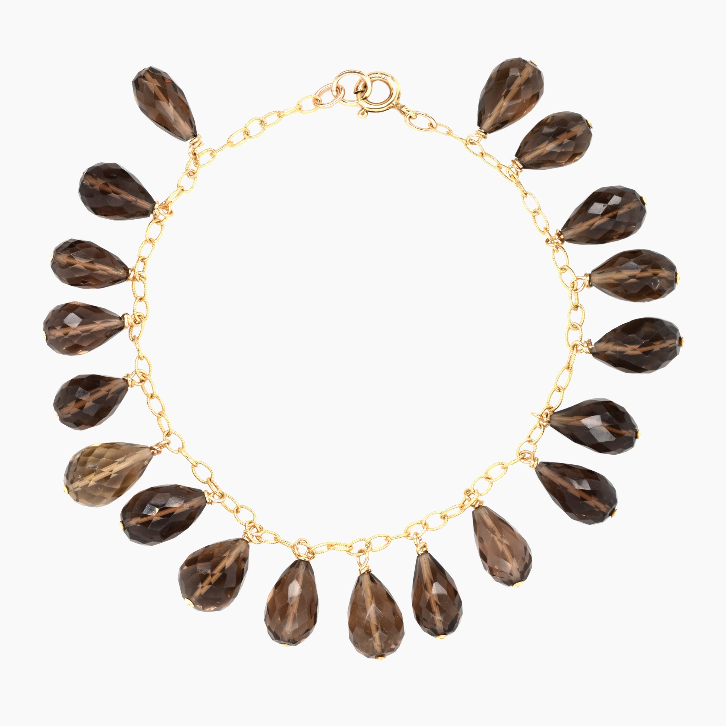 Smokey Topaz Dangle Bracelet