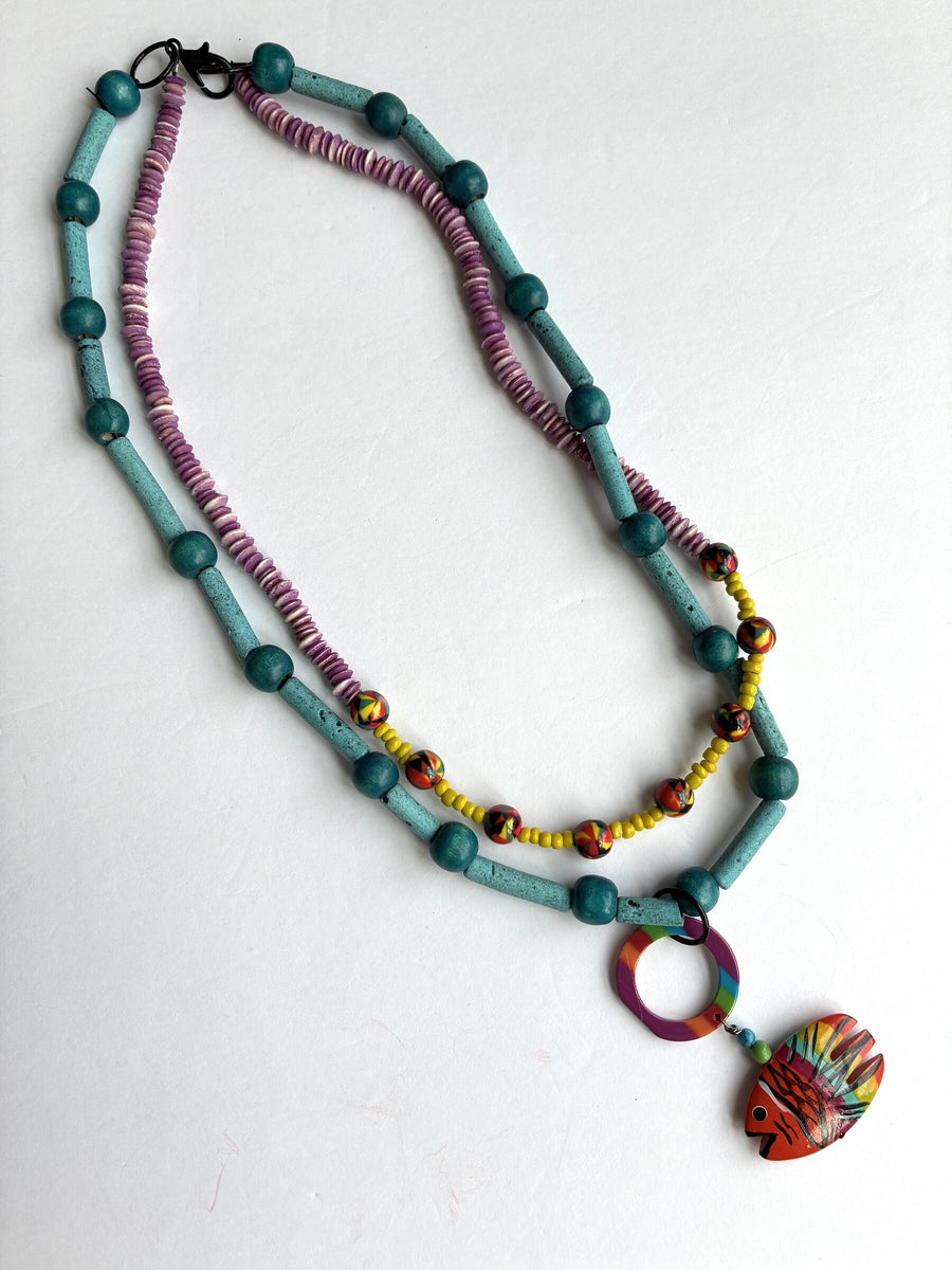 Rainbow Fish Pendant