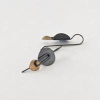 Silver & Gold Dual Circle Drop Earrings