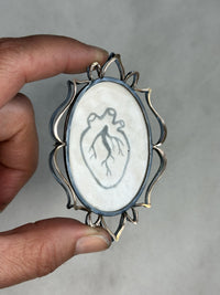 Double Lace Heart Pendant & Brooch