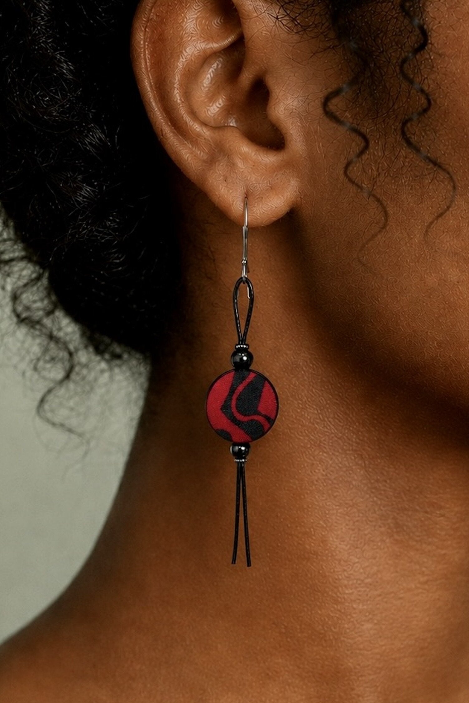 Vintage Asian Silk Earrings