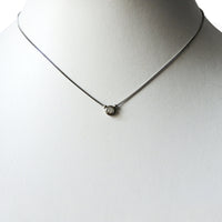 Simplicity Double Bezel Solitaire Diamond Pendant