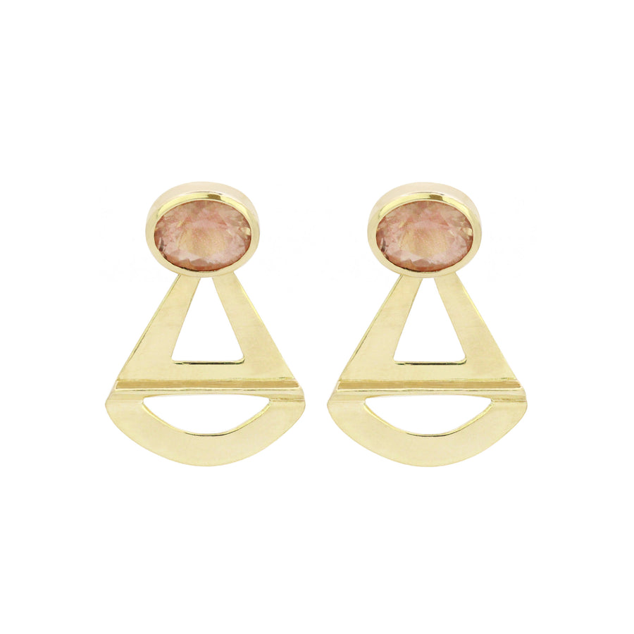 Erato Earrings with Oregon Sunstones