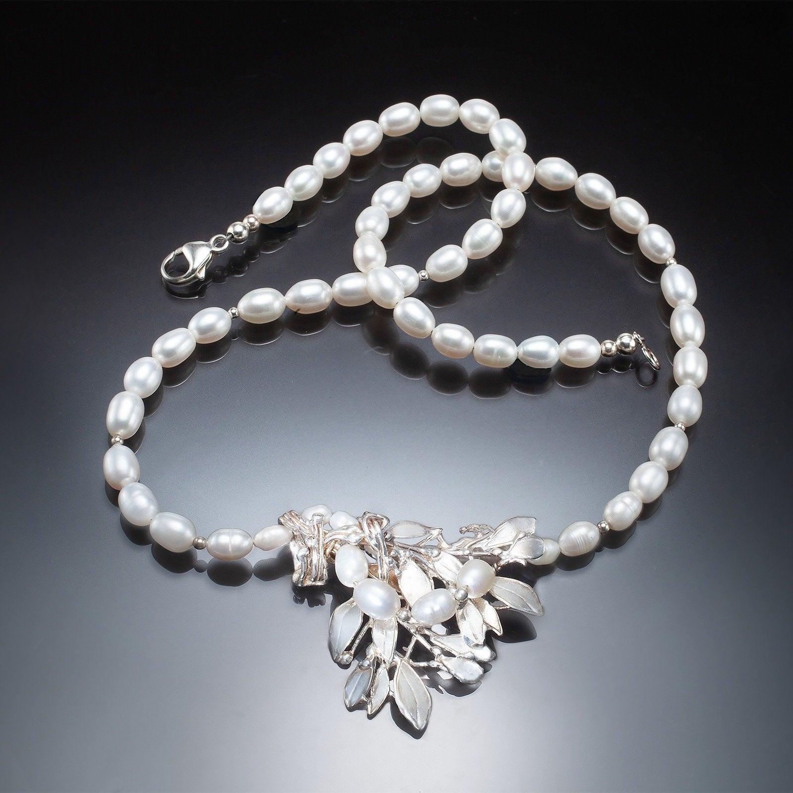 Leaf Bouquet Pearl Necklace | Photo by Ralph Gabriner