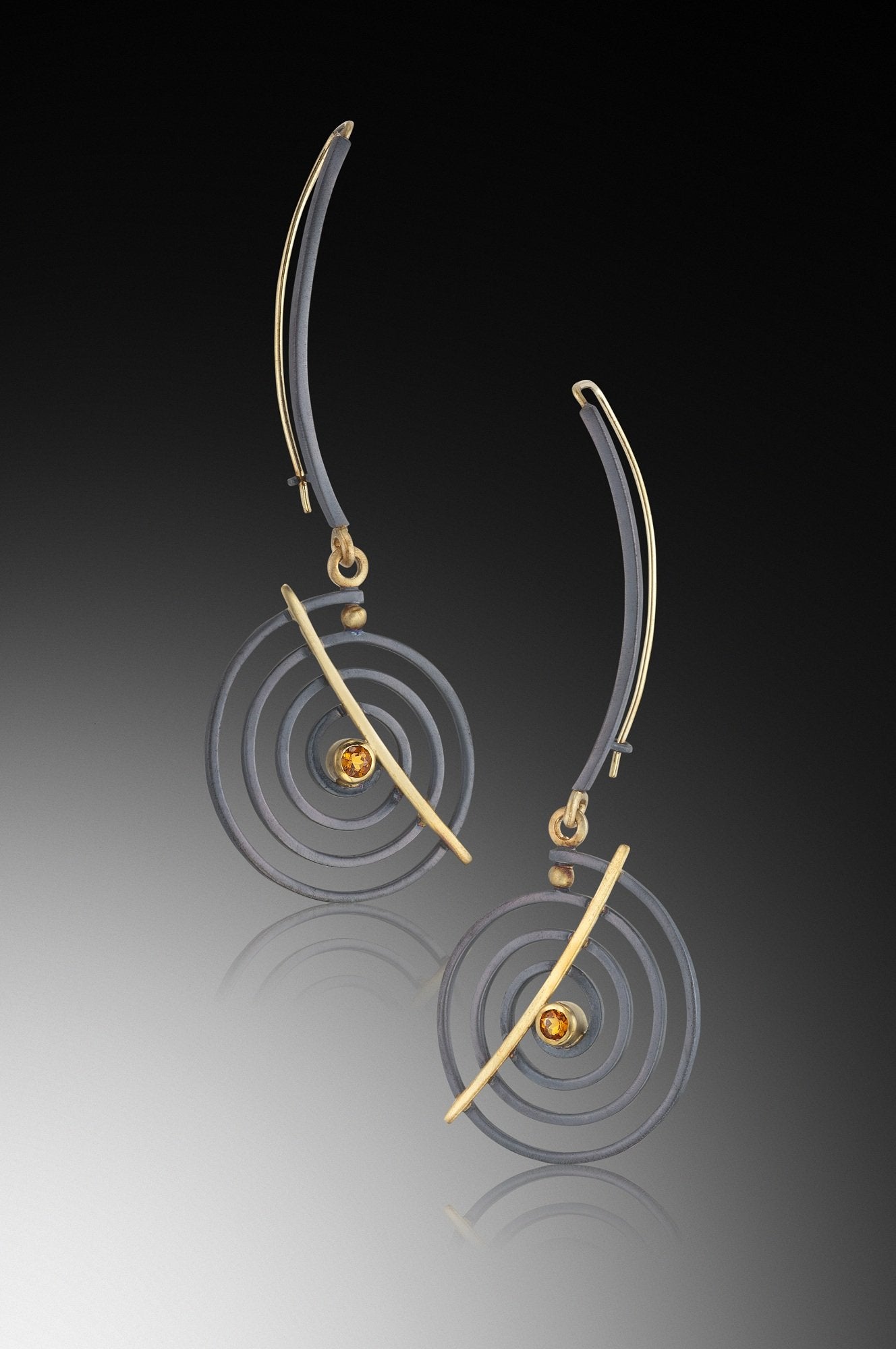 Hanging Spiral Earrings