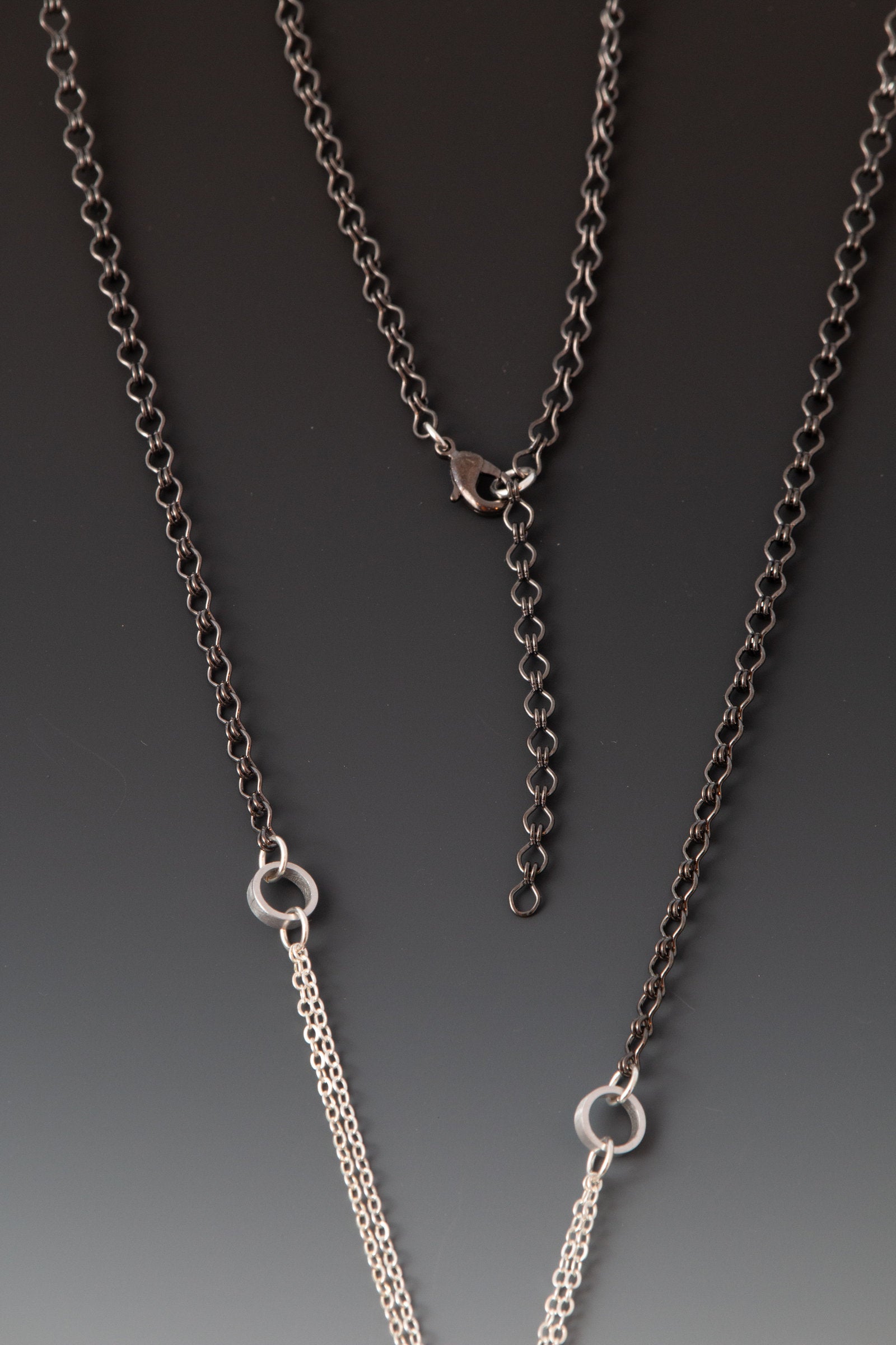 chain detail, clasp, and extender
