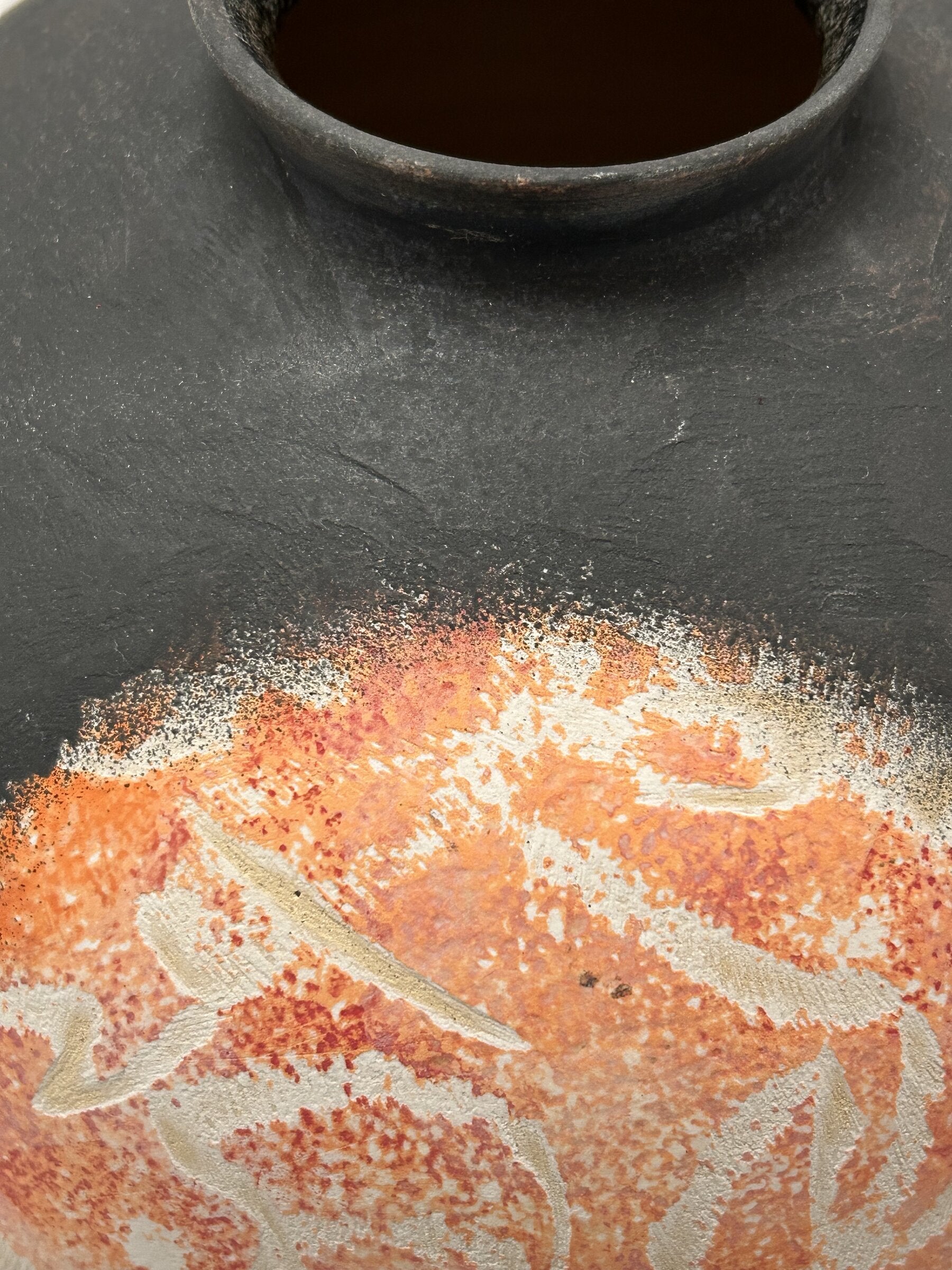 Black Jar with Orange