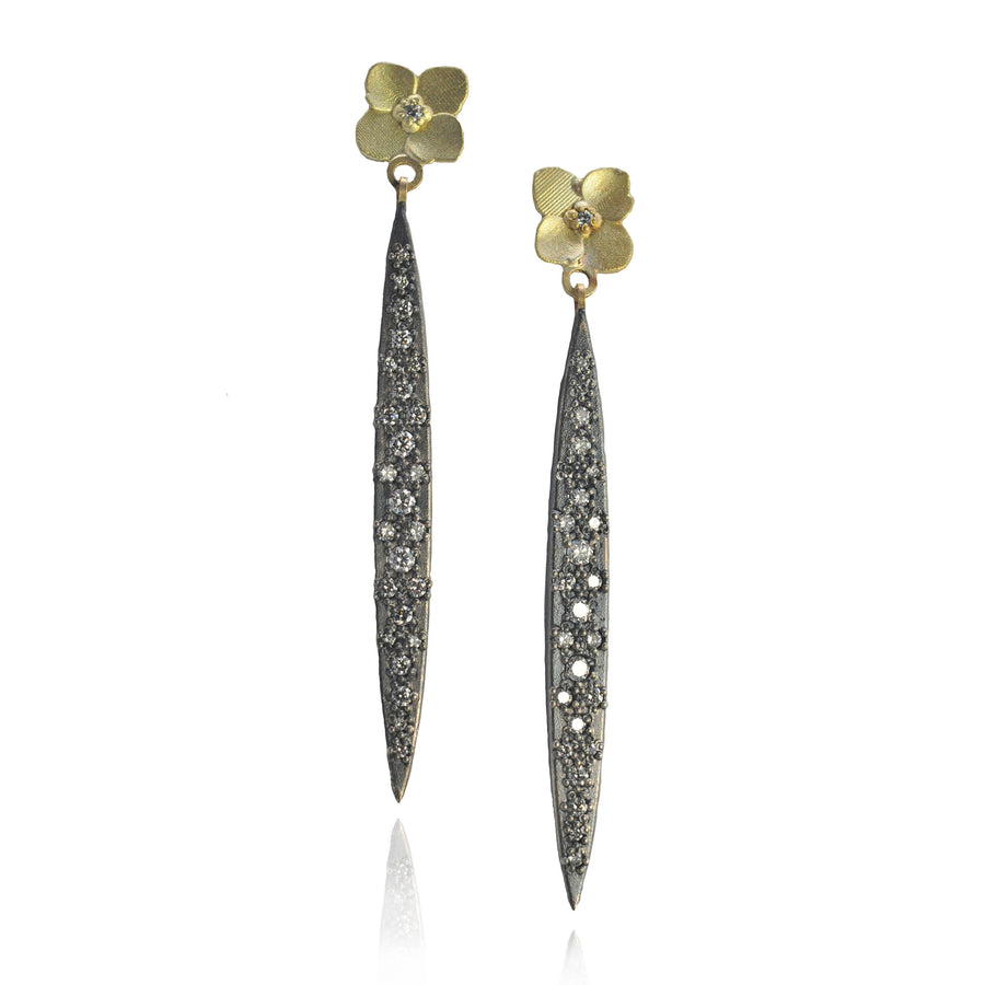 Small Hydrangea Stiletto Earrings