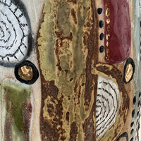 Rustic Abstract Tall Ceramic Box