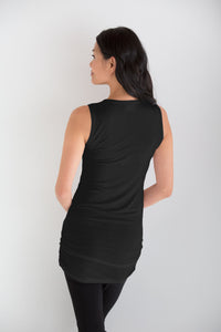 black, back view