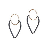 Gold-Fill Hoop & Oxidized Silver Finish