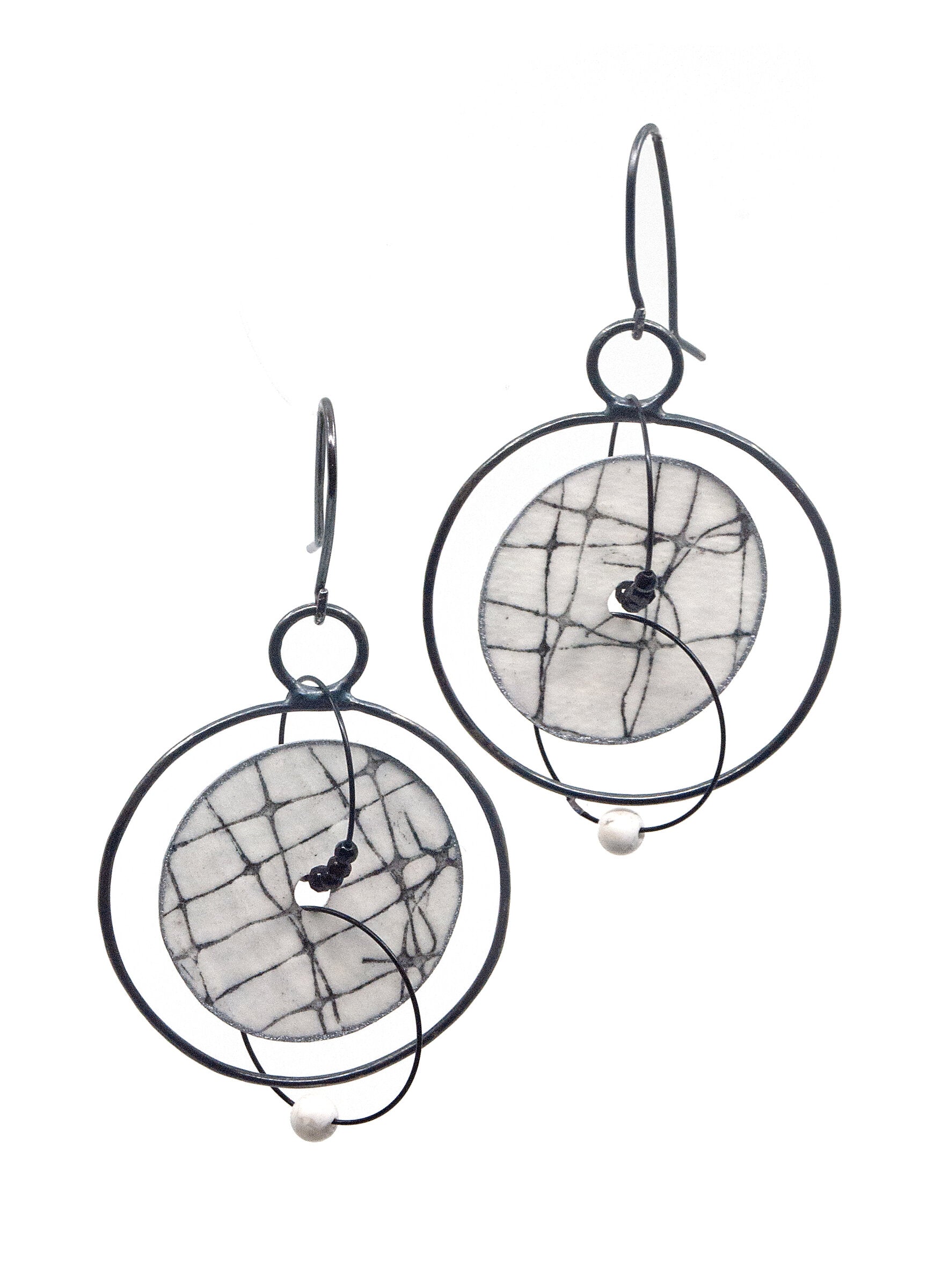 Printmaker's Paper Disk Earrings