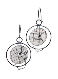 Printmaker's Paper Disk Earrings