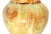 Miniature Crystalline Orange and Green Matte Bottle