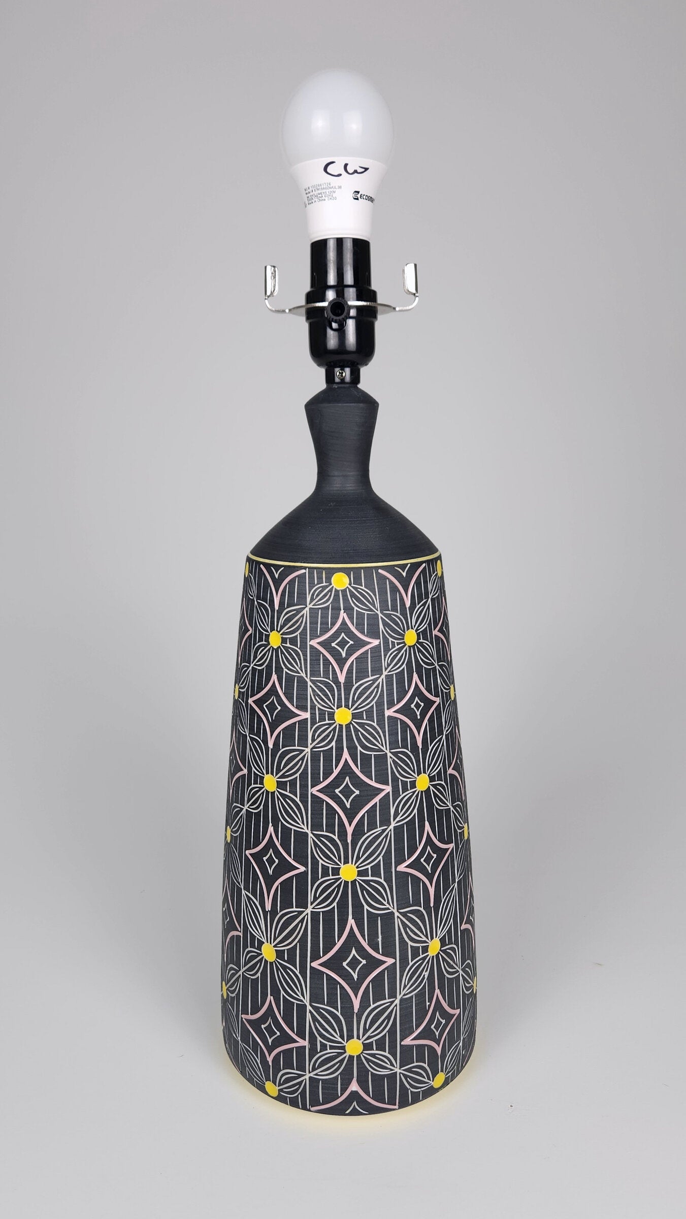 Midnight Flower Porcelain Table Lamp