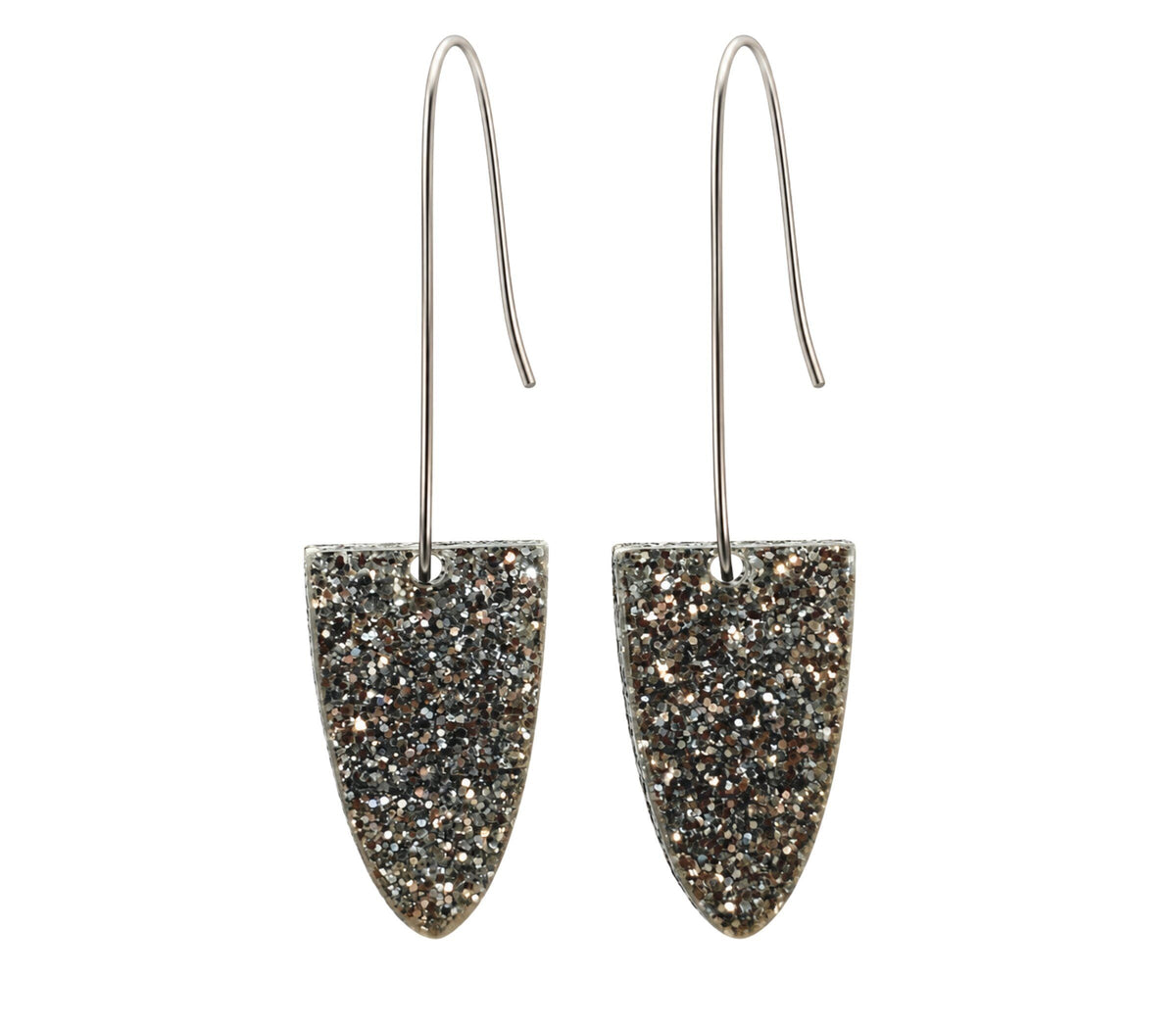 Silver Glitz Dangle Earrings