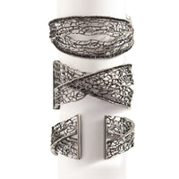 showing three angles of the sea fan cuff