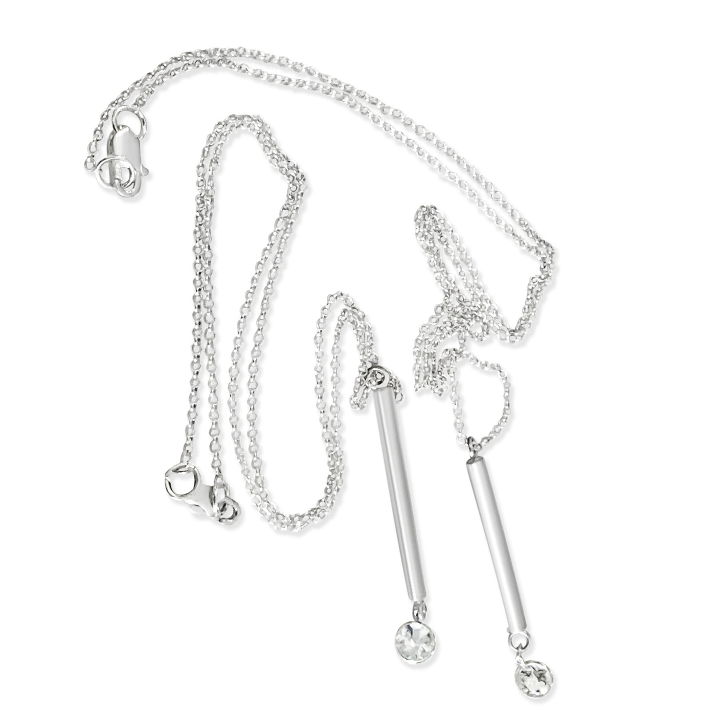 White Topaz Dangle Necklace